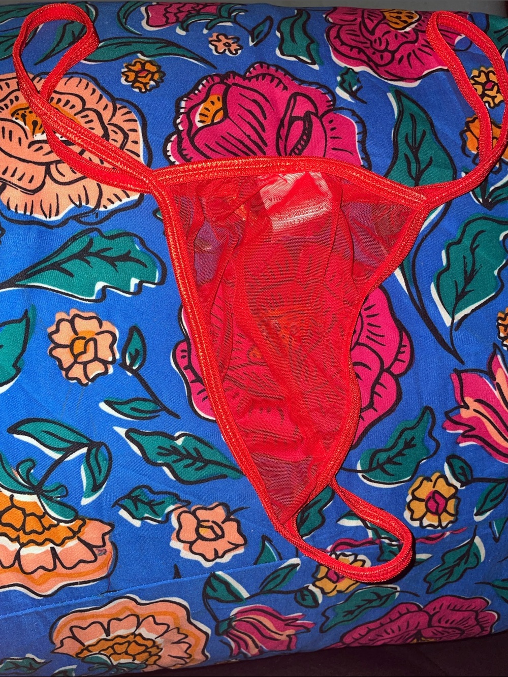 Red Mesh G String- Well Worn